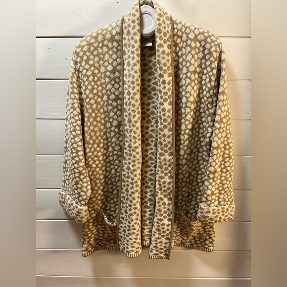 SPANNER IMPORTS – Beige & Cream Knit Cardigan – Size XL - Picture 4 of 7